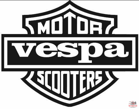 Vespa Harley stílusú matrica Vespa matrica Motoros matri