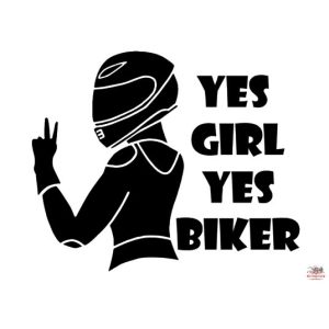 Yes Girl Yes Biker  matrica