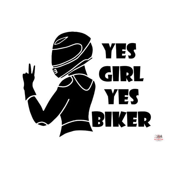 Yes Girl Yes Biker  matrica