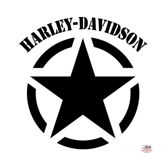 Harley Katonai csillag matrica