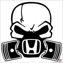 Honda gázmaszkos matrica