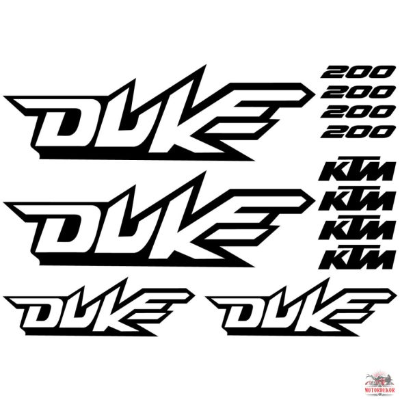 KTM Duke 200 "1" matrica szett