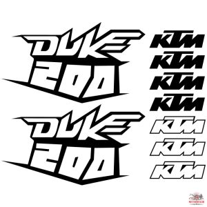 KTM Duke 200 díszes matrica szett