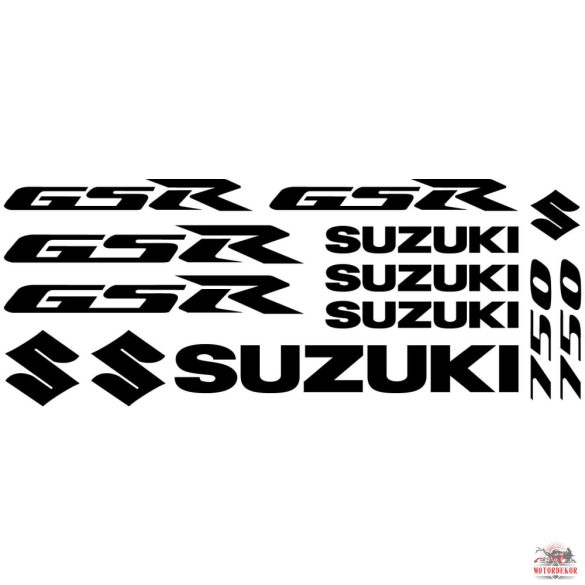 Suzuki GSR 750 "1" matrica szett