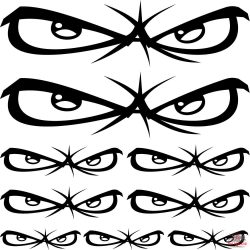 No Fear szemek szponzor matrica szett