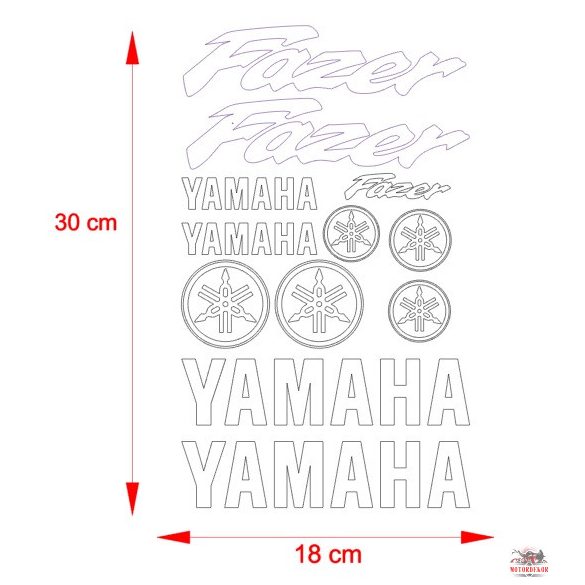Yamaha Fazer "1" matrica szett