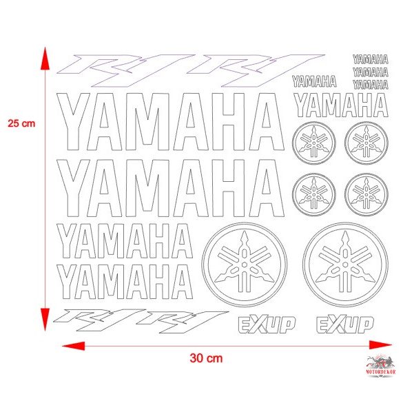 Yamaha R1 "1" matrica szett