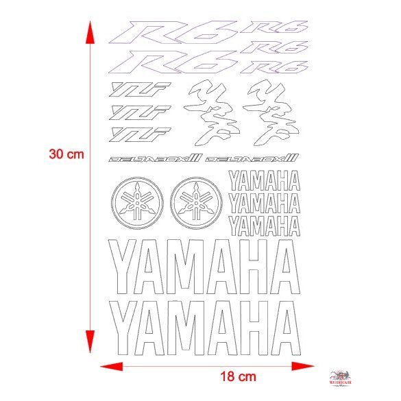 Yamaha YZF R6 matrica szett