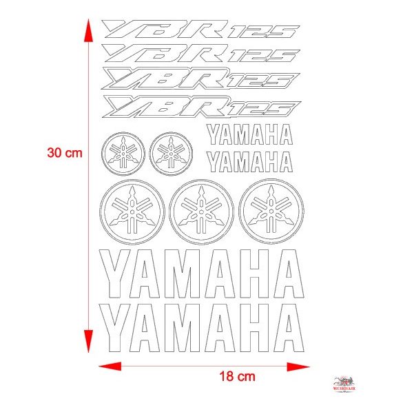 Yamaha YBR125 matrica szett