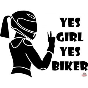 Yes Girl Yes Biker matrica